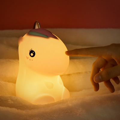 Cartoon originality Cute toot silica gel Night light girl student children gift bedroom Bedside Atmosphere Table lamp