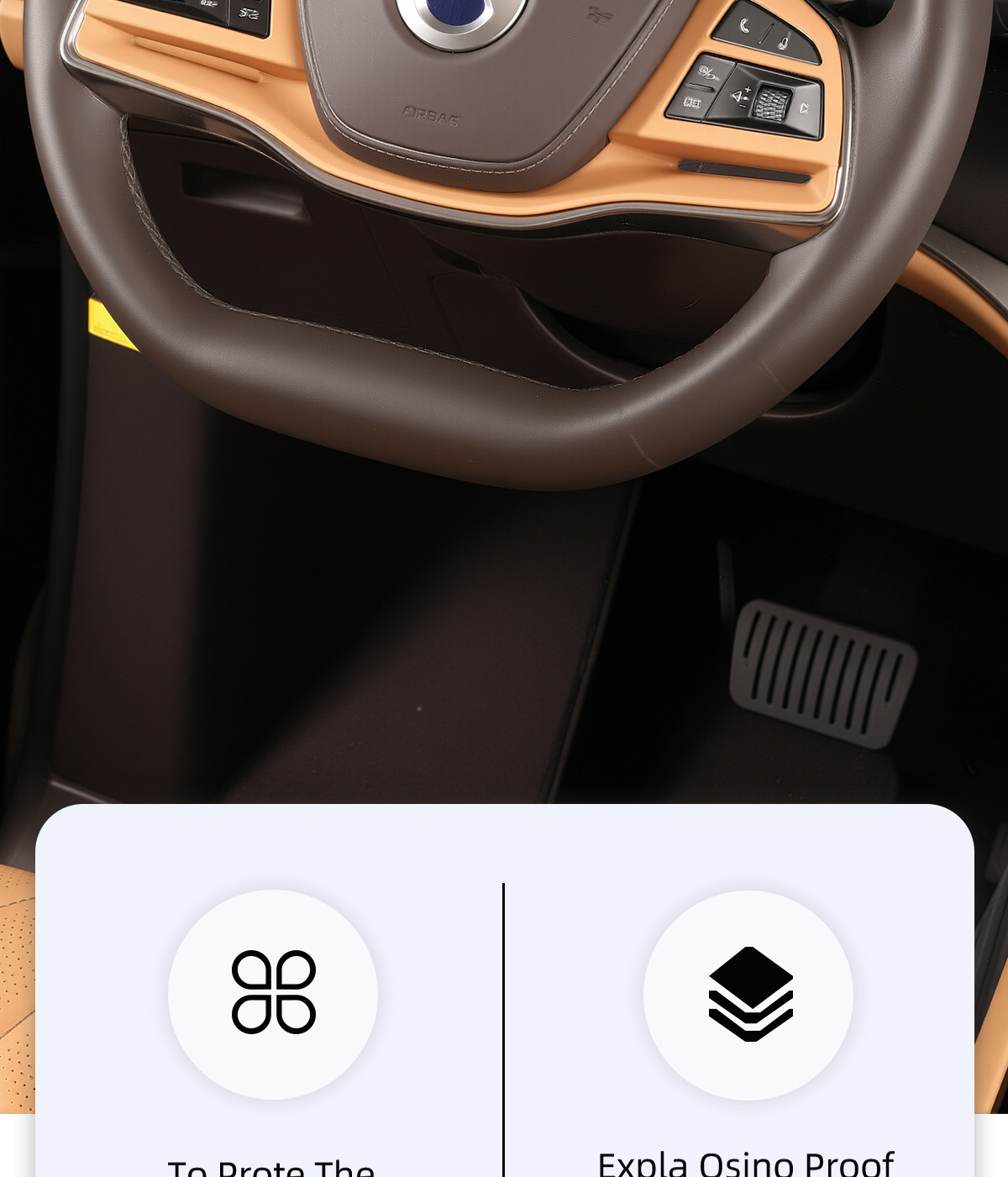 Suitable for 24-25 Denza D9 Steering Wheel Silicone Protective Pad Interior Decoration Button Protection Sticker Car Interior Accessories