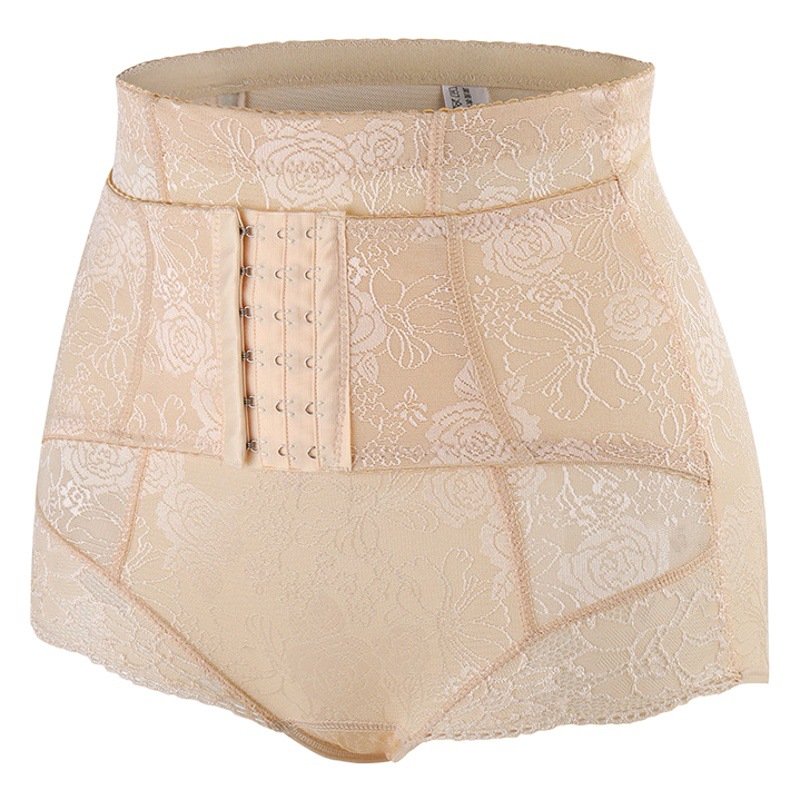 Pantalones de doble capa de contracción del vientre de pecho de contracción del vientre transpirables sin costuras sexy que forma la cintura Levantamiento de cadera que forma los pantalones de contracción del vientre