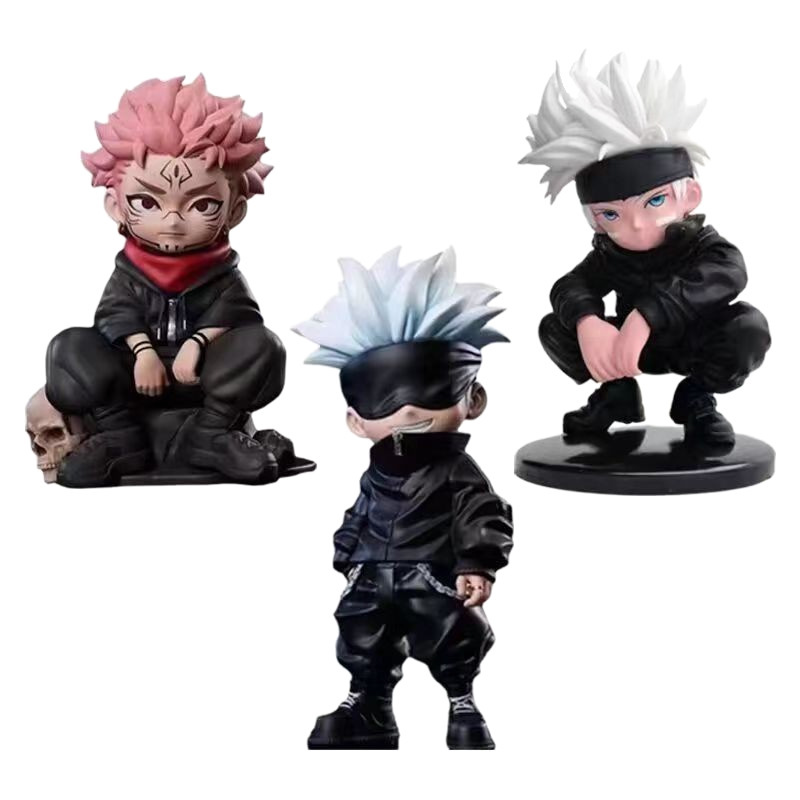 주술회전 고죠 사토루 이타도리 유지 후시구로 메구미 12~13cm PVC 피규어 장
