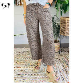 Y 55379 Women Everyday Jeans Chic Wide Leg时尚牛仔裤