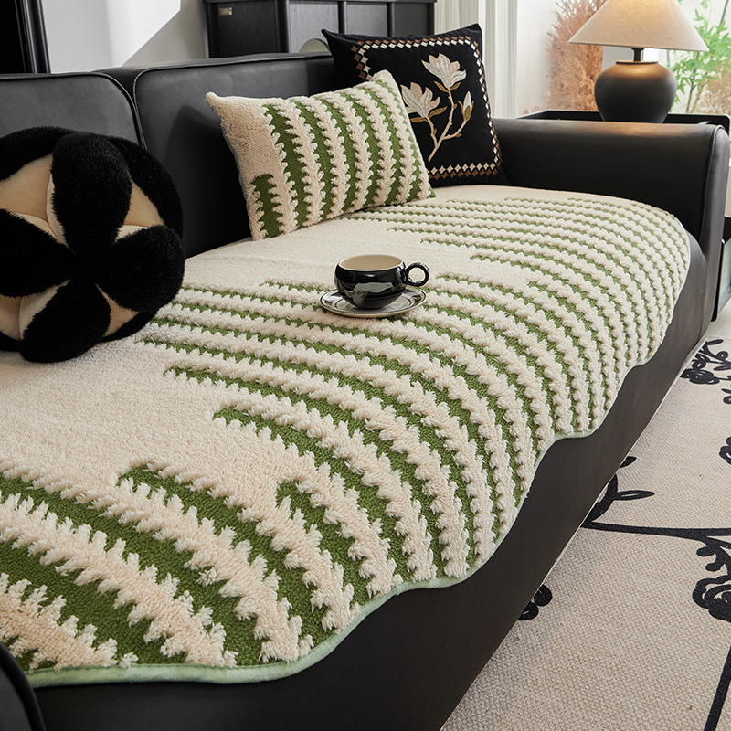 2025 nuevo otoño y invierno Navidad sofá de peluche cubierta de sofá cubierta de cubierta toda una cubierta de cubierta gruesa cubierta de cubierta de toalla para sentarse