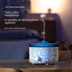 New Volcano Lava Aromatherapy Machine, Home Desktop Flame Humidifier, Simulated Smoke Ring Flame Aromatherapy Machine, Cross-Border