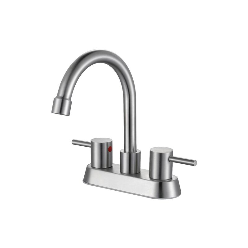 Cross-border North American 304 Stainless Steel Four-inch Basin Double Hole Hot and Cold Faucet American Basin Faucet Cross-border North American 304 Stainless Steel Four-inch Basin Double Hole Hot and Cold Faucet American Basin Faucet