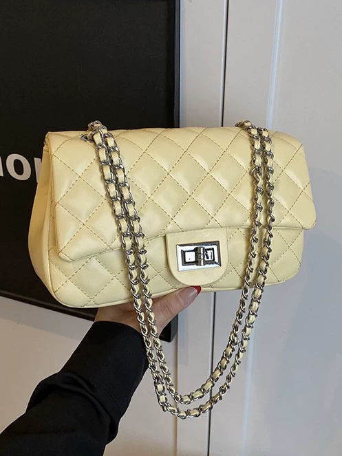 Small bag with diamond pattern, universal shoulder bag, one-shoulder bag, chain bag