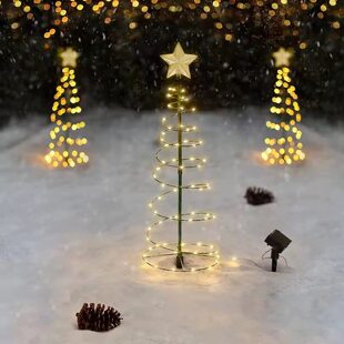 Cross-border solar Christmas tree Halloween tree decoration artificial Christmas tree lawn light solar LED landscape light