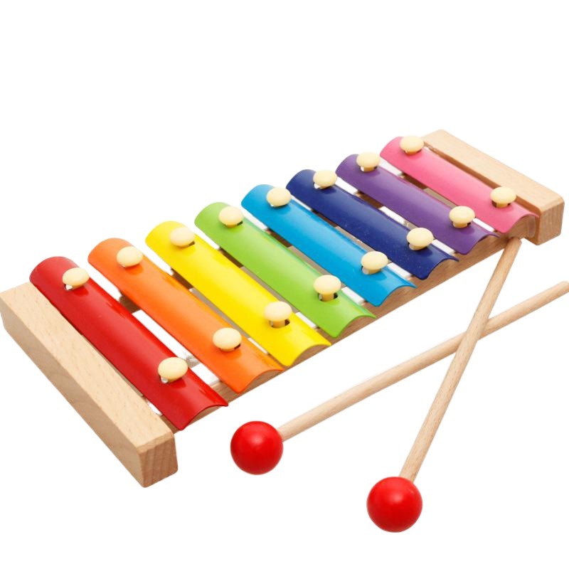 Bolas de madera de los niños de la educación temprana de la música juguetes educativos de madera de ocho tonos knock piano mano knock madera-tono de la fábrica de piano ventas directas image 1
