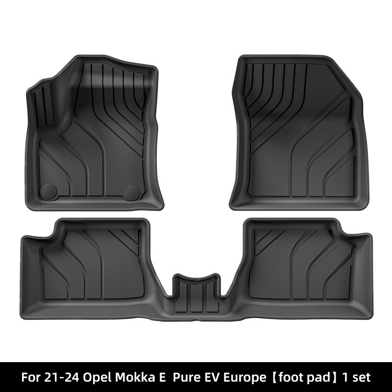 Opel Car Floor Mats for 21-24 Opel Mokka E TPE (Modelə uyğun ayaqaltı) - 21-24-opel-mokka-e-pure-electric-ev-single-layer-floor-mats-europe