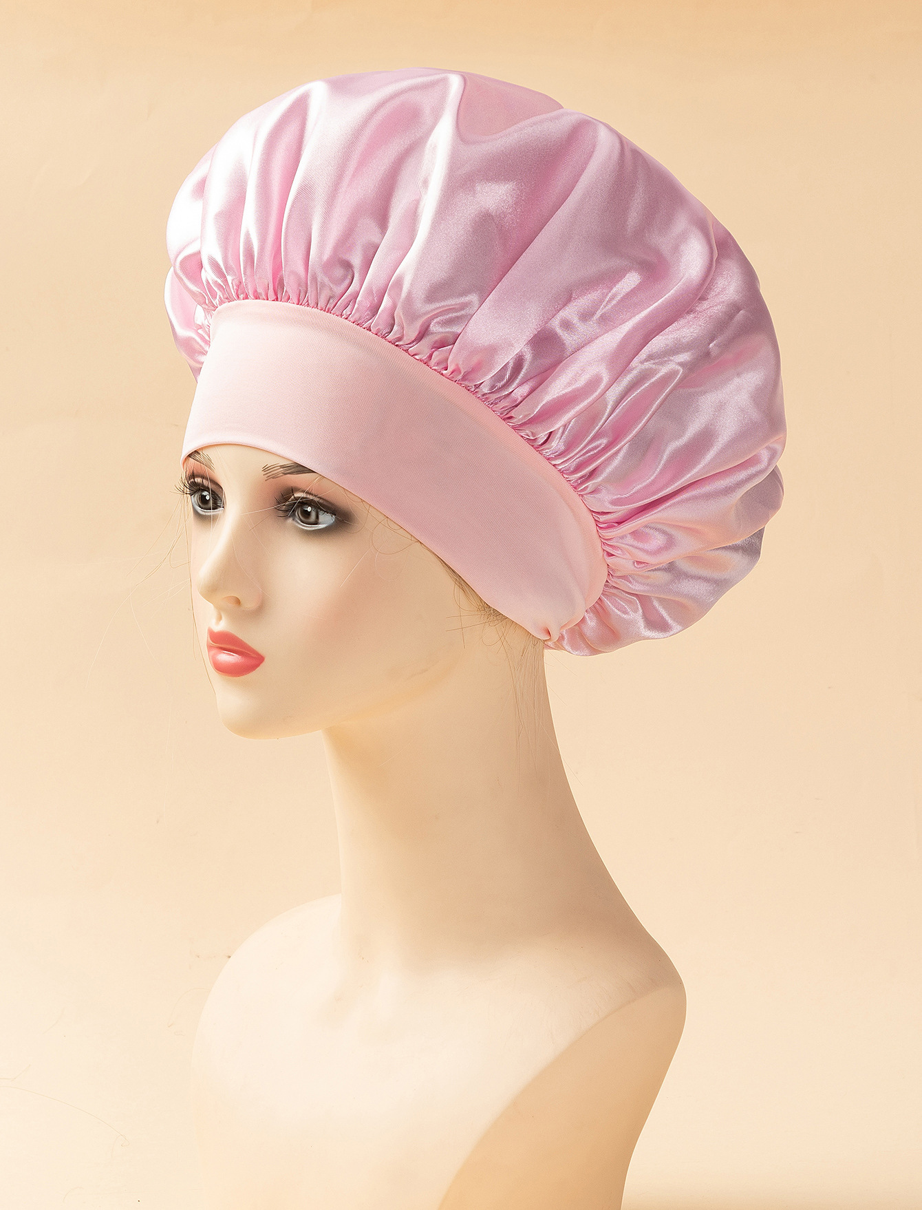 Amazon transfronterizo amplio borde alto elástico turbante sombrero de belleza sombrero de baño sombrero de cuidado del cabello sombrero de cuidado de la mujer sombrero de dormir al por mayor