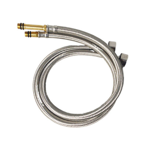 304 cold and hot water faucet pointed soft hose dish basin single hole faucet stainless steel braided pointed head water inlet pipe