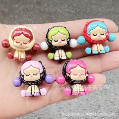 28 ミリメートル電気メッキバブルマート SP かわいい樹脂ハグシリーズかわいい座っている垂直穴ビーズかわいい赤ちゃん diy