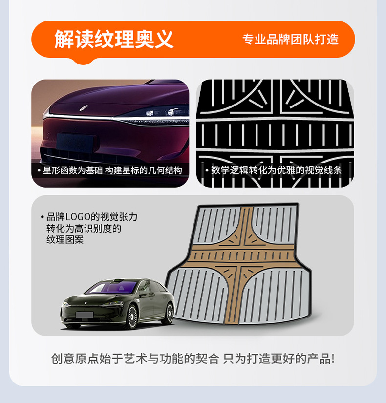 Suitable for the New Xiangjie S9T, Special Colorful Tpe Car Trunk Mat, Car Accessories Trunk Mat