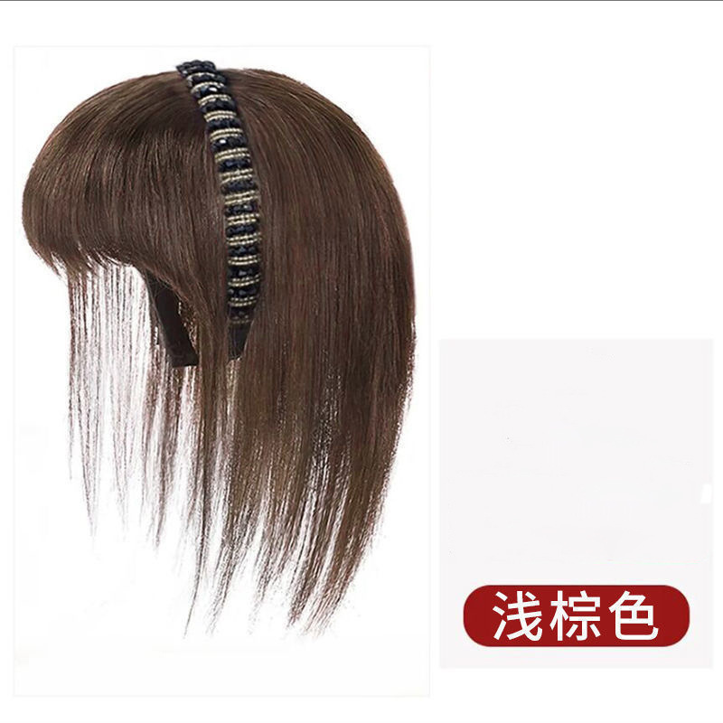 水钻发箍刘海假发女一体补发片仿真发水钻发箍卷发片遮白发直发片|undefined