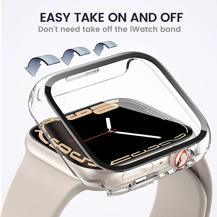Совместимый корпус для Apple Watch 78910 поколения из нержавеющей стали, водонепроницаемая крышка корпуса iWatch