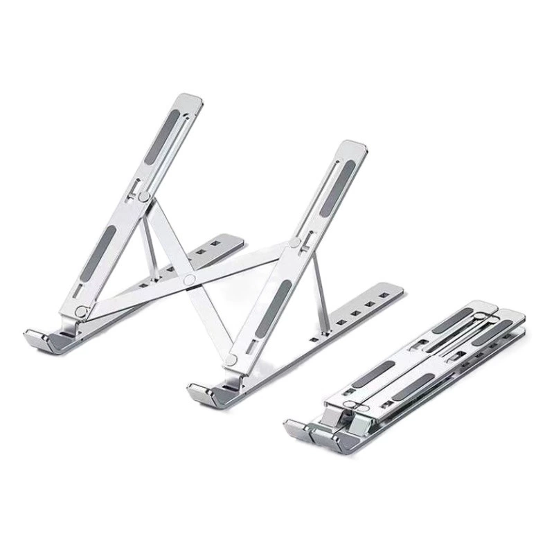 Подставка для ноутбука, складная регулируемая подставка для охлаждения из алюминиевого сплава, портативная настольная подставка для компьютера с регулируемой высотой.