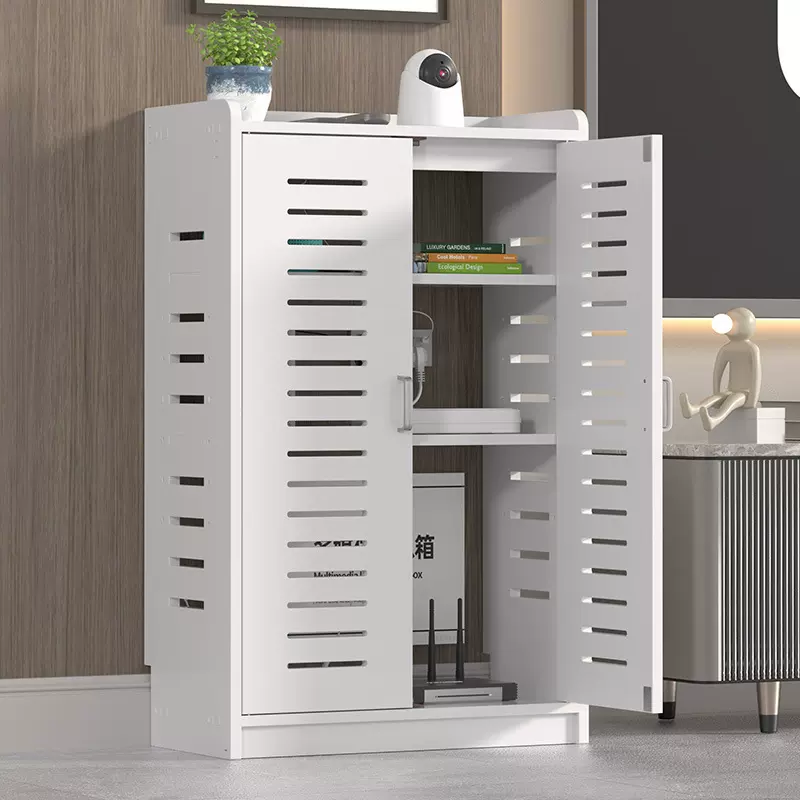 路由器收纳盒落地免打孔机顶盒架子wifi置物架无线光猫装饰收纳柜