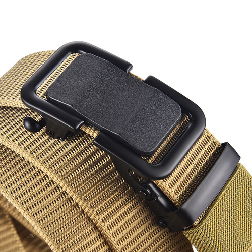 Tactical belt nylon woven men's canvas automatic toothless outdoor sports belt men's casual decorative belt