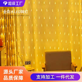 圣诞节灯饰 LED灌胶灯户外防水网灯民宿露营窗帘灯庭院草坪渔网灯