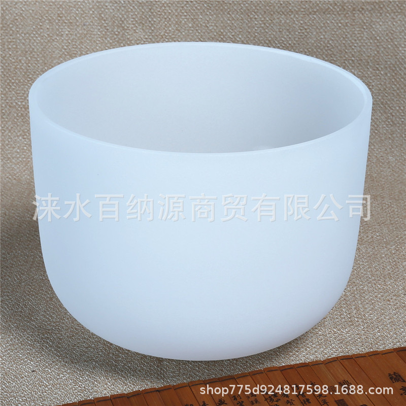 Crystal Bowl Milky White 6-20inch Meditation Sound Bowl Sound Therapy Singing Bowl Yoga Bowl Buddha Sound Bowl