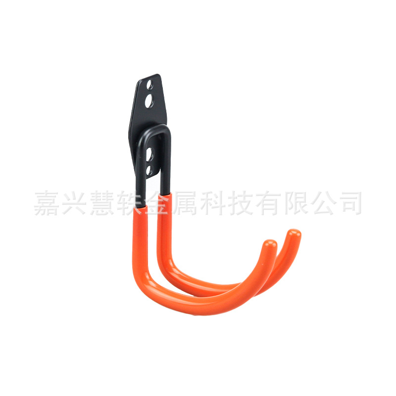 Gancho de garaje, pared de almacenamiento de jardín, canasta colgante pesada, borde de mesa de metal de hierro, gancho doble redondo, gancho adhesivo