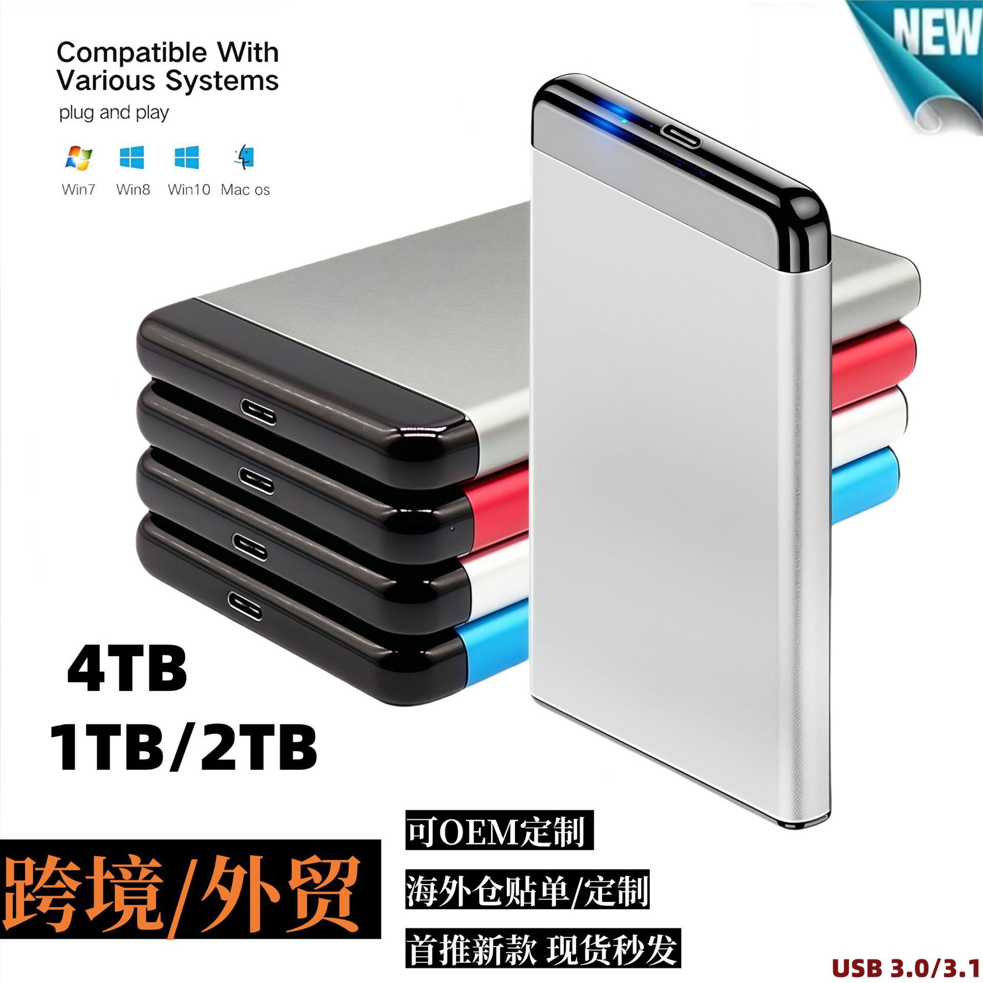 First explosion 1T20T128TB mobile hard disk cross-border foreign trade high-speed transmission expansion upgrade overseas warehouse straight hair