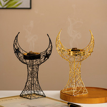 跨境中东手持香薰炉金属月牙塔香炉现代风格家居装饰中东阿拉伯