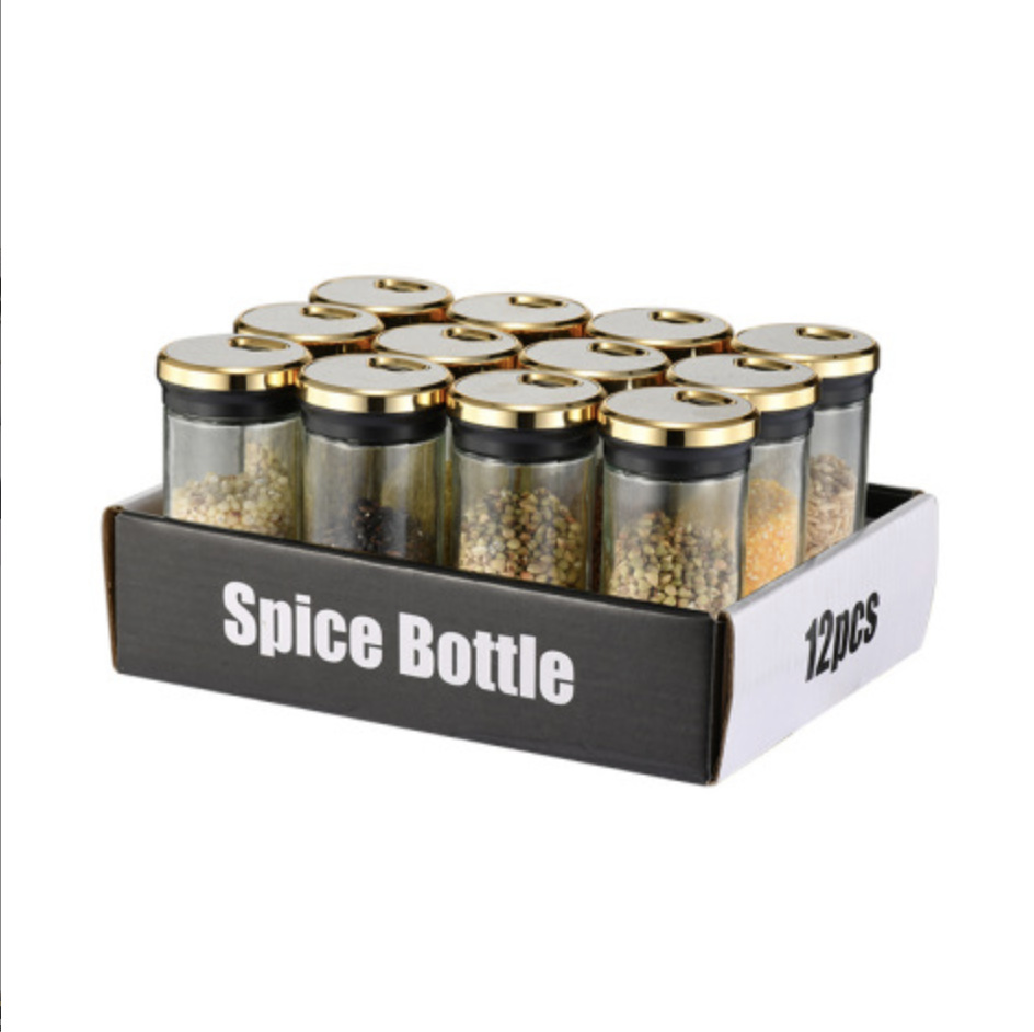 sellado a prueba de humedad peppermint condimento tanque condimento tanque condimento de vidrio de cocina caja de condimento doméstica set