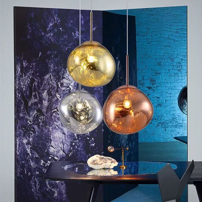 Volcanic Lava Chandelier Restaurant Nordic Creative Personality Clothing Store Lighting Bar Counter Cafe Bedside Glass Chandelier