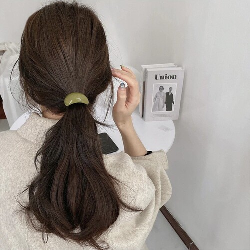 Korean simple temperament hair rope forest style girl rubber band hair tie cold style hair rope resin hair ring internet celebrity headwear for women