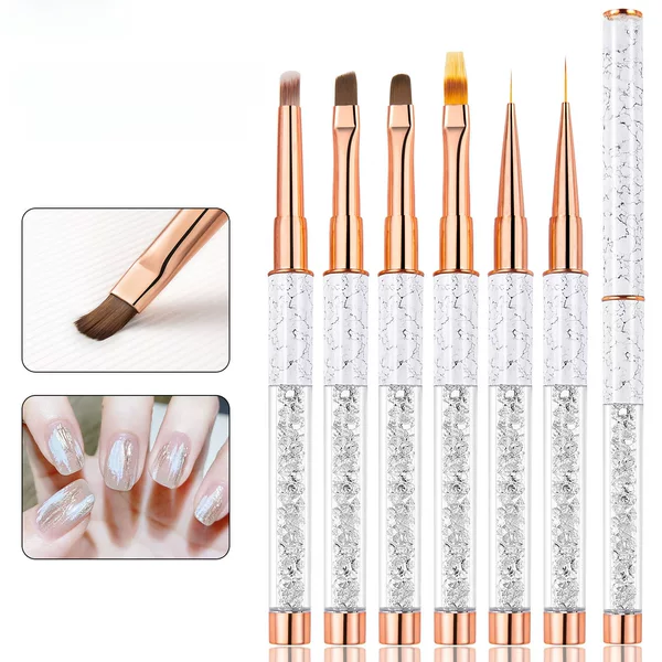 Nail painting brush full set crystal vignette gradient pen pull light therapy pen marble pattern rod nail pen suit