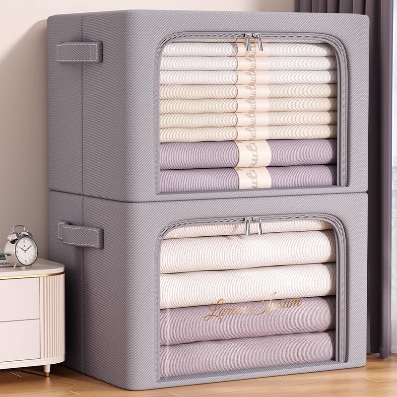 Clothing Storage Box, Foldableable Wardrobe Organizer for Household Storage of Clothing and Quilts, Moving and Packing Storage Artifact