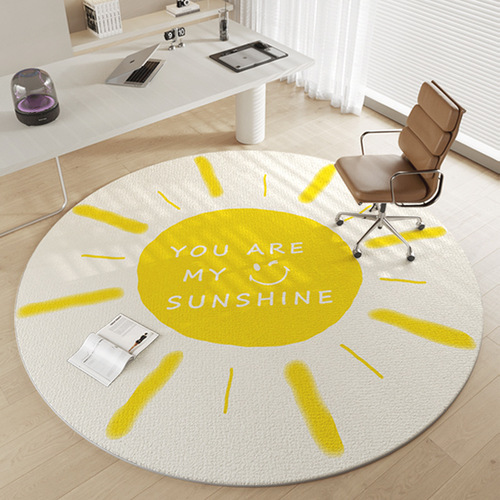 Round carpet living room bedroom computer chair floor mat office study swivel chair mat gaming chair floor mat home