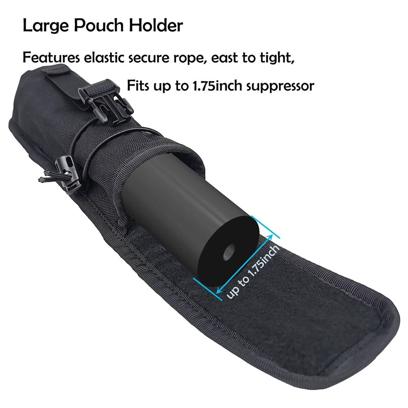 Тактический чехол для хранения глушителя с теплоизоляцией и защитой от плавления, многофункциональный чехол для фонарика и глушителя