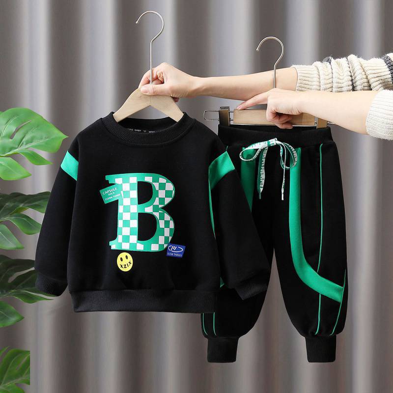 Pull pour enfants, nouvelle édition coréenne, beau pull pour garçons, ensemble deux pièces printemps et automne 2023_voghion.com