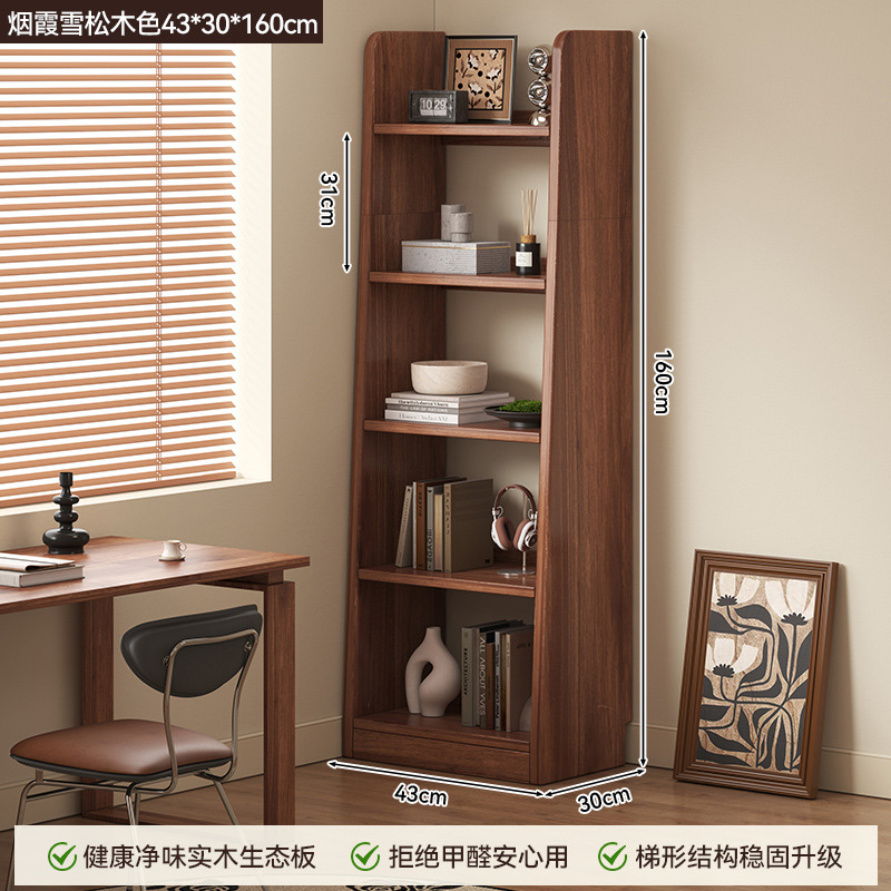 Estante de piso de viento medieval trapezoidal mostrador armario de sala de estar doméstico armario estrecho armario de almacenamiento integrado armario de almacenamiento de pared