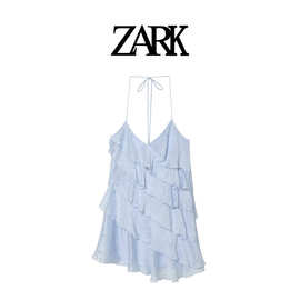 ZARK 欧美新款叠层装饰短连衣裙 跨境外贸女装批发 5029238403