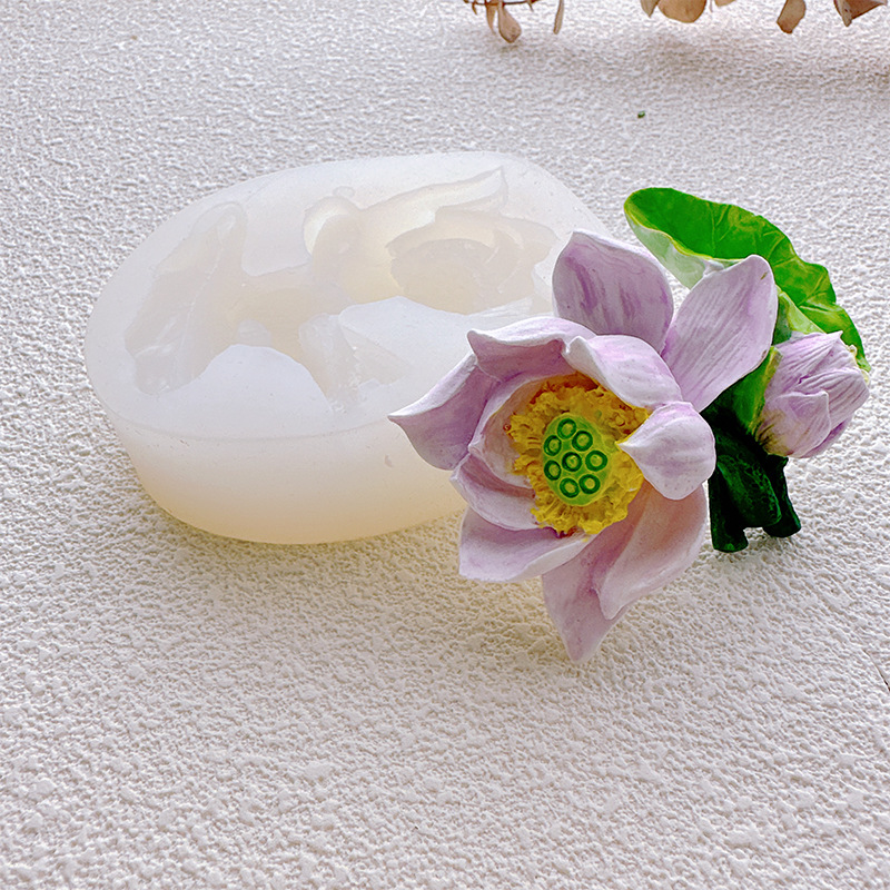 Serie de flores Osmanthus con aroma dulce, flor de durazno, flor de durazno, flor de hibisco, molde de silicona, vela de aromaterapia de epoxi hecha a mano creativa