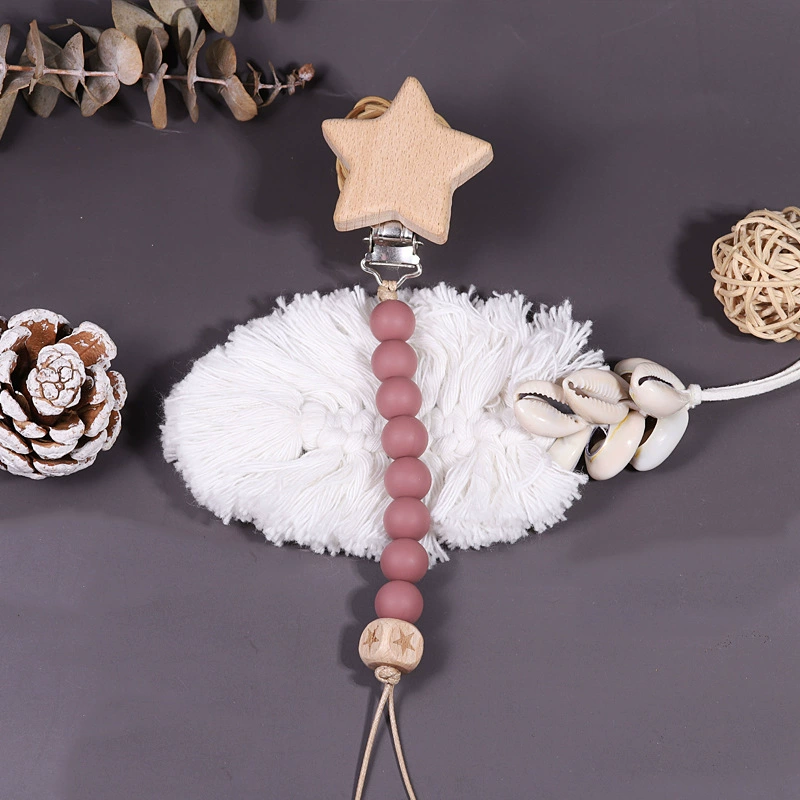 Silicone children's pacifier, lanyard holder, print