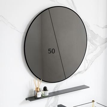 Gabinete de espejo inteligente de baño de belleza, gabinete único grueso, tipo de pared inteligente con lámpara de correa de almacenamiento integral, gabinete de espejo, lente de espejo
