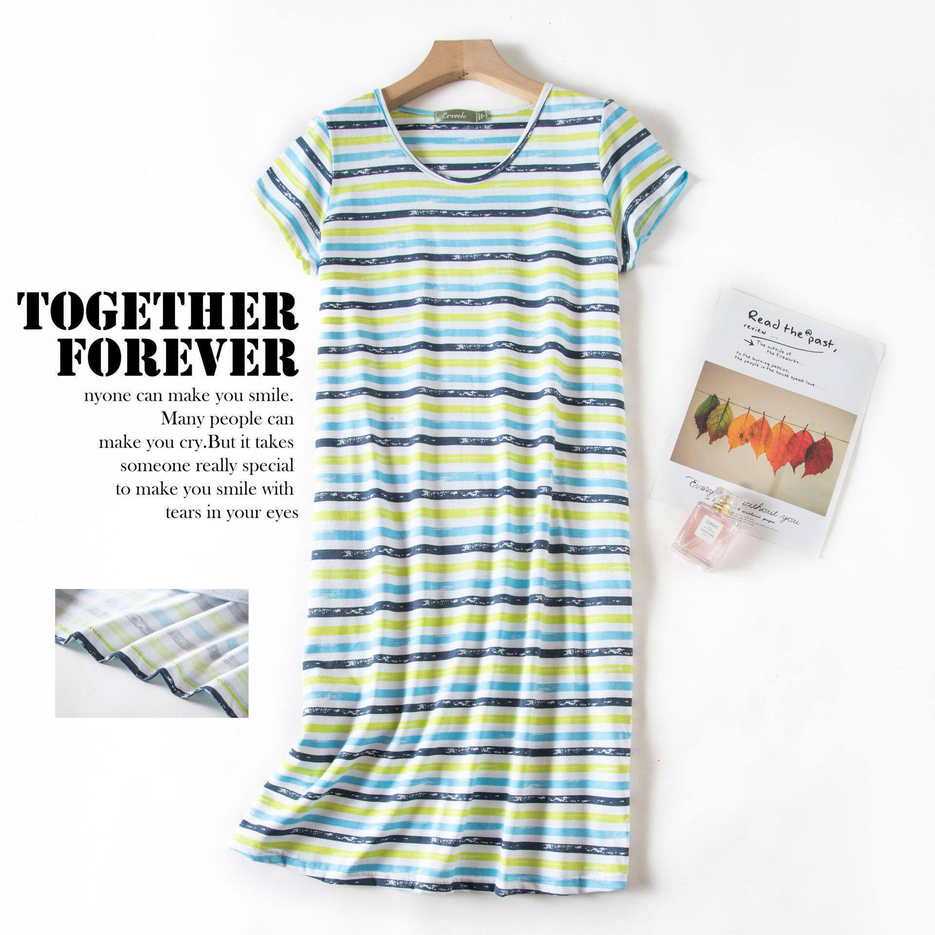 Stripes-dark blue-green / S