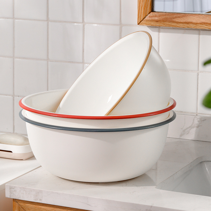 Plastic Basin Deepened Thickened Dormitory Household Vegetable Washing Basin Bathroom Large Laundry Basin Baby Foot Washing Basin Wholesale