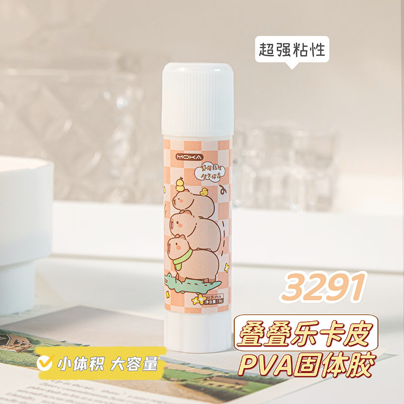 Kapibala Adhesivo sólido Dibujos animados Panda Adhesivo Papelería para estudiantes Suministros de oficina Pegamento 9g Adhesivo sólido a granel