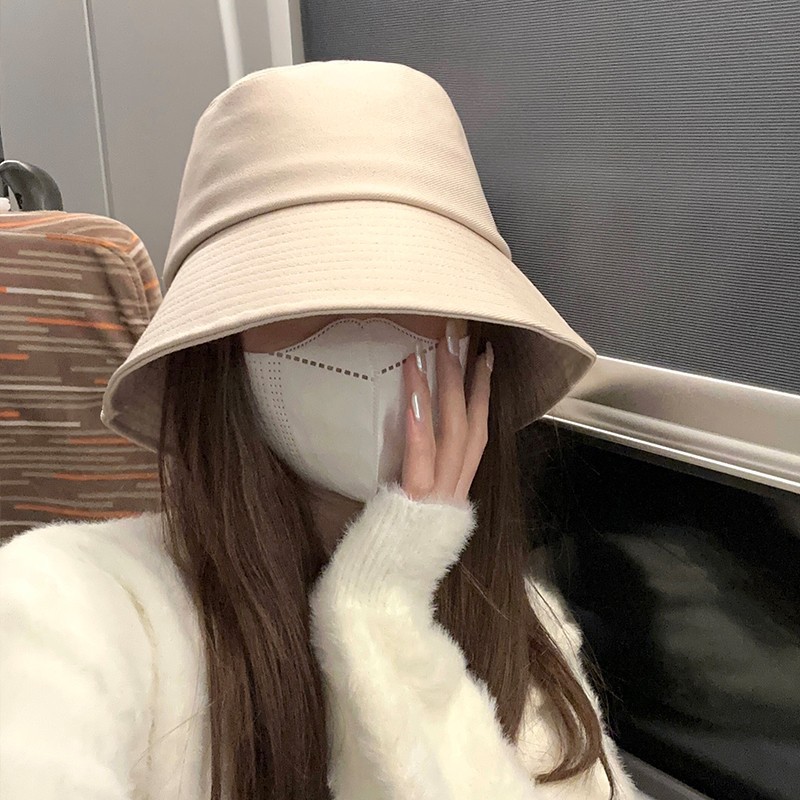 8cm deepened brim-55% cotton-beige