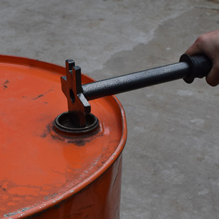 Extended Handle Oil Drum Wrench Lid Opener Iron Plastic Barrel Opening Tool Cast Steel Universal Multifunctional Bottle Opener