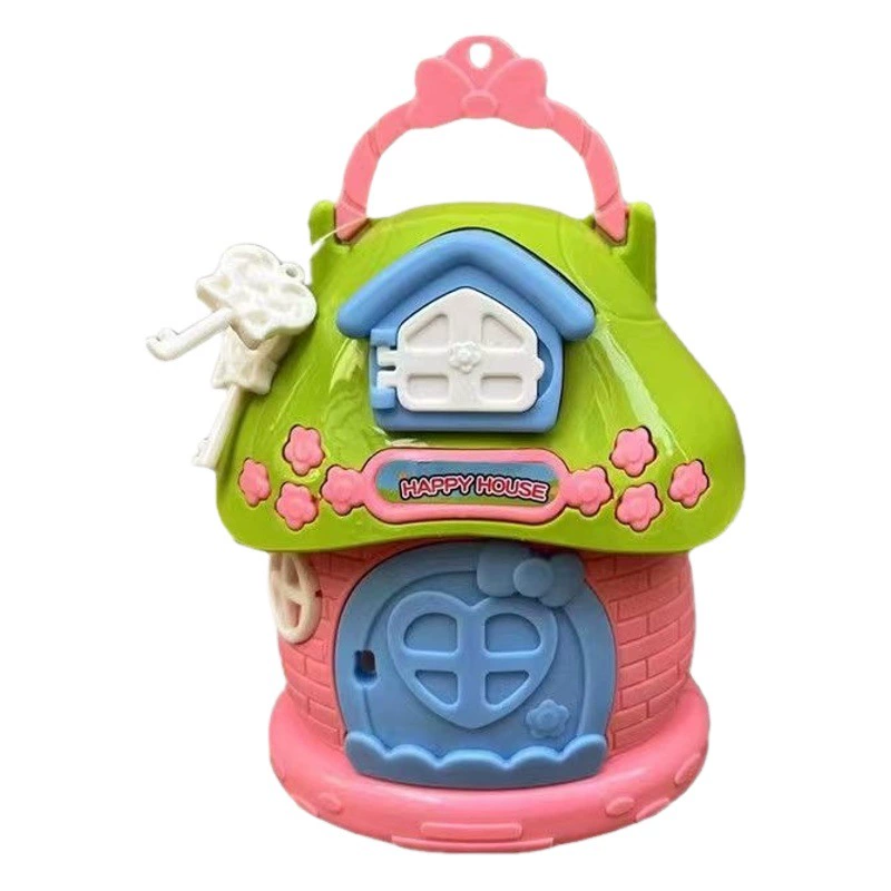 Портативный грибной домик Копилка Мультфильм игрушка конфеты планшет конфеты Играть Дом Дети Досуг конфеты закуска