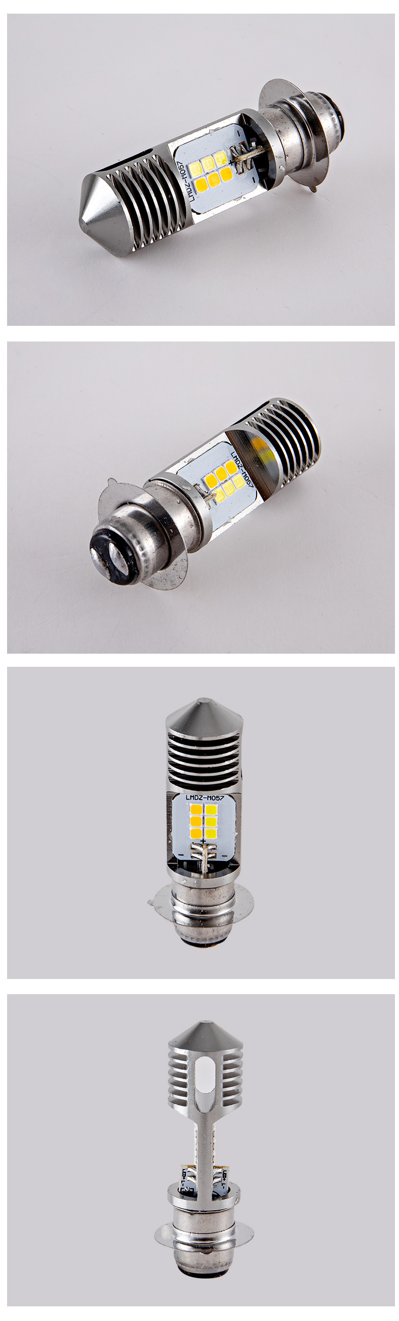 Motorcycle Led Headlight Bullet Head Single Claw P15D H4 Ba20D White Light Headlamp Manufacturer Direct Shipping