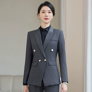 2025秋冬新款职业正装西装高级感气质面试商务西服工作服修身套装