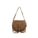 CHARHP & KEJNT Tassel Bag Handmade Suede Saddle Bag Retro All-match Ethnic Style Single Shoulder Crossbody Bag