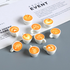 ミニミニチュア食品おもちゃシミュレーション三次元コーヒーカップ樹脂装飾品 diy クリーム接着剤ドールハウス装飾モデル