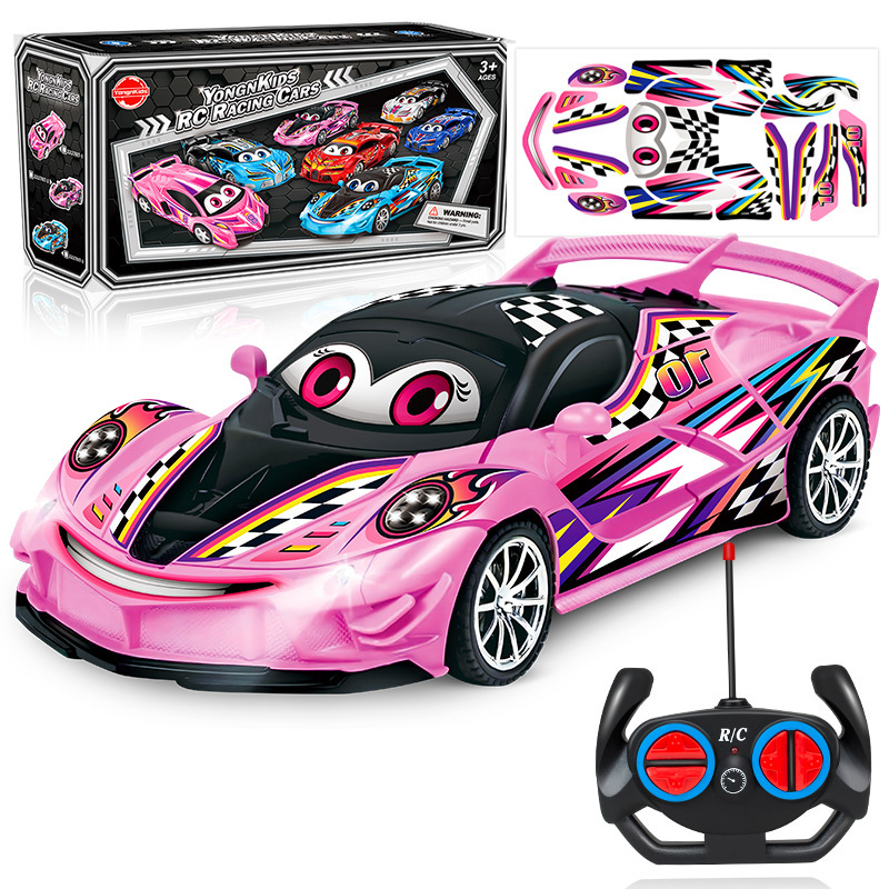 1:18 ワイヤレスリモコンレーシングカー、DIY ステッカー、スピードドリフト、電動ライトカー、男の子向け|undefined